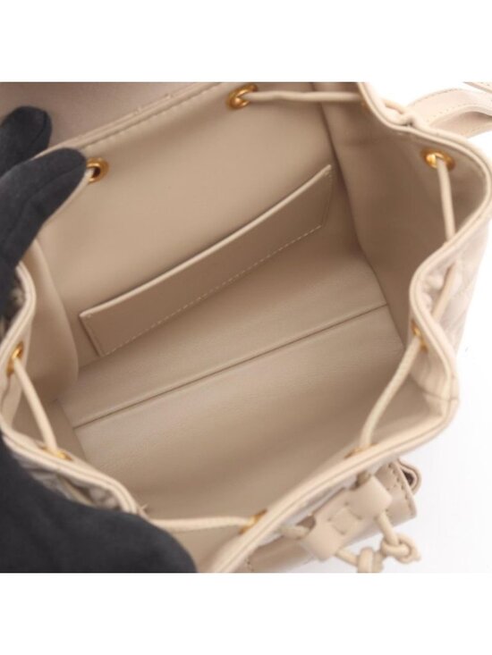 Dior Backpack Caro Small Macro Cannage Beige Leather main image 4